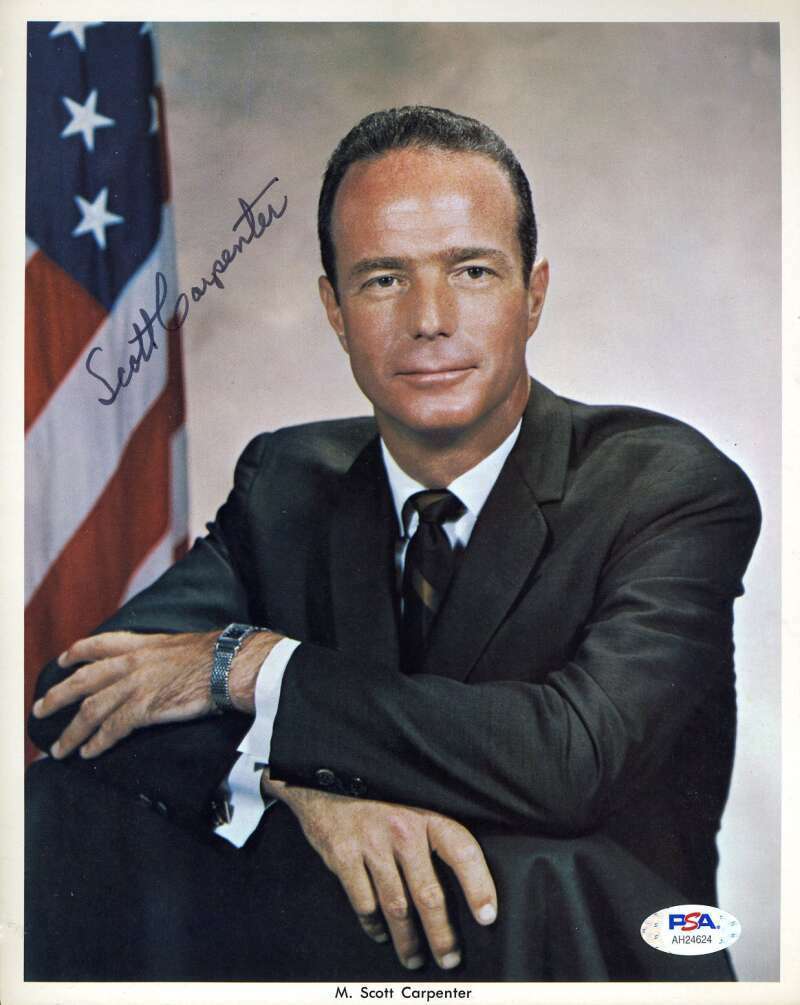 Scott Carpenter PSA DNA Coa Hand Signed 8x10 Photo Poster painting NASA Autograph