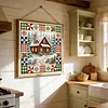 Stamped Cross Cross cross stitch kit for Adults Winter Cabin Scene 11CT tapestrymarket