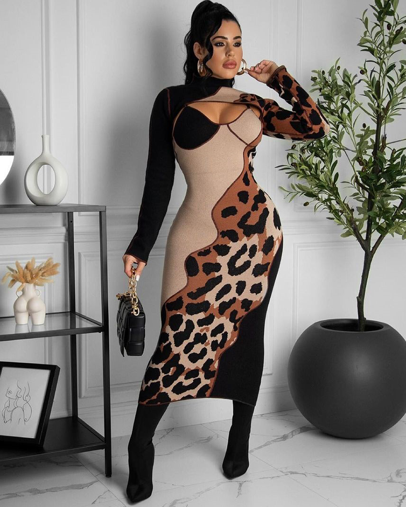 ASHLEY 2 PIECE BOLERO JACKET AND BODYCON SWEATER DRESS