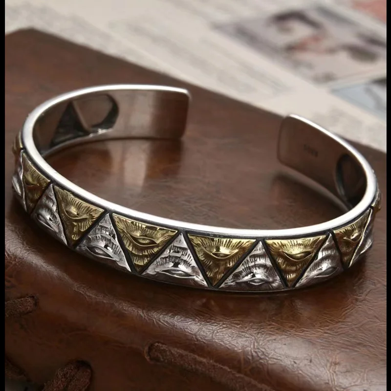 925 Silver Egyptian Horus Eye Bracelet
