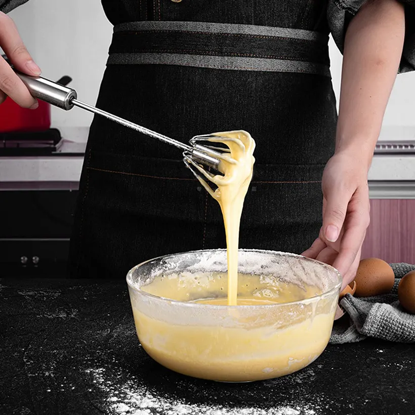 Stirring thick baking batter smoothly
