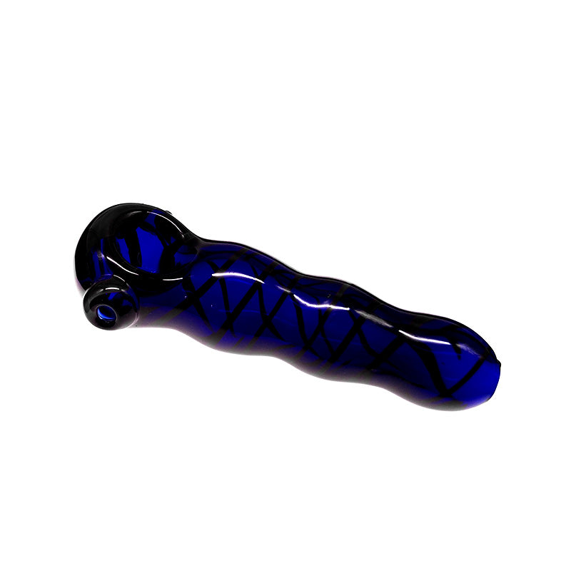 New Design Blue Fumed Spoon Pipe for Smoking Universal People