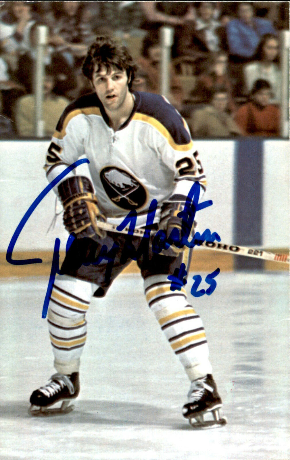 Terry Martin SIGNED autographed 3.5 x 5.5 post card BUFFALO SABRES