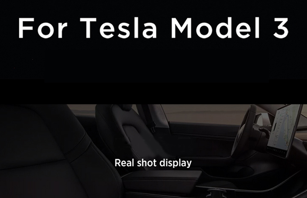 Leather Anti-kick Mat Sticker Interior Anti-Dirt Protector for Tesla Model 3