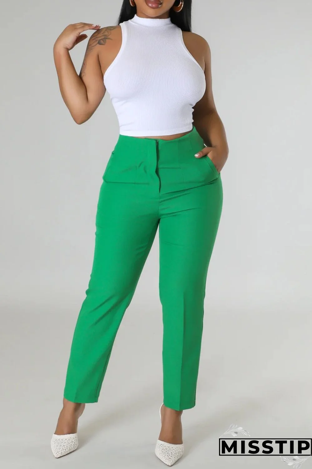 Black Casual Solid Basic Half A Turtleneck Tops