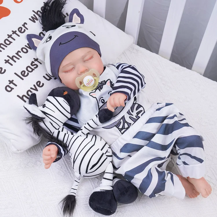 Babeside 20'' Realistic Reborn Baby Doll Adorable Boy Thea - Zebra Clothes Set