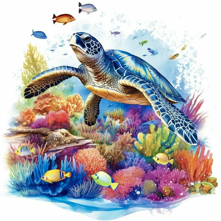 Underwater World - Full Round - Diamond Painting (30*30cm)