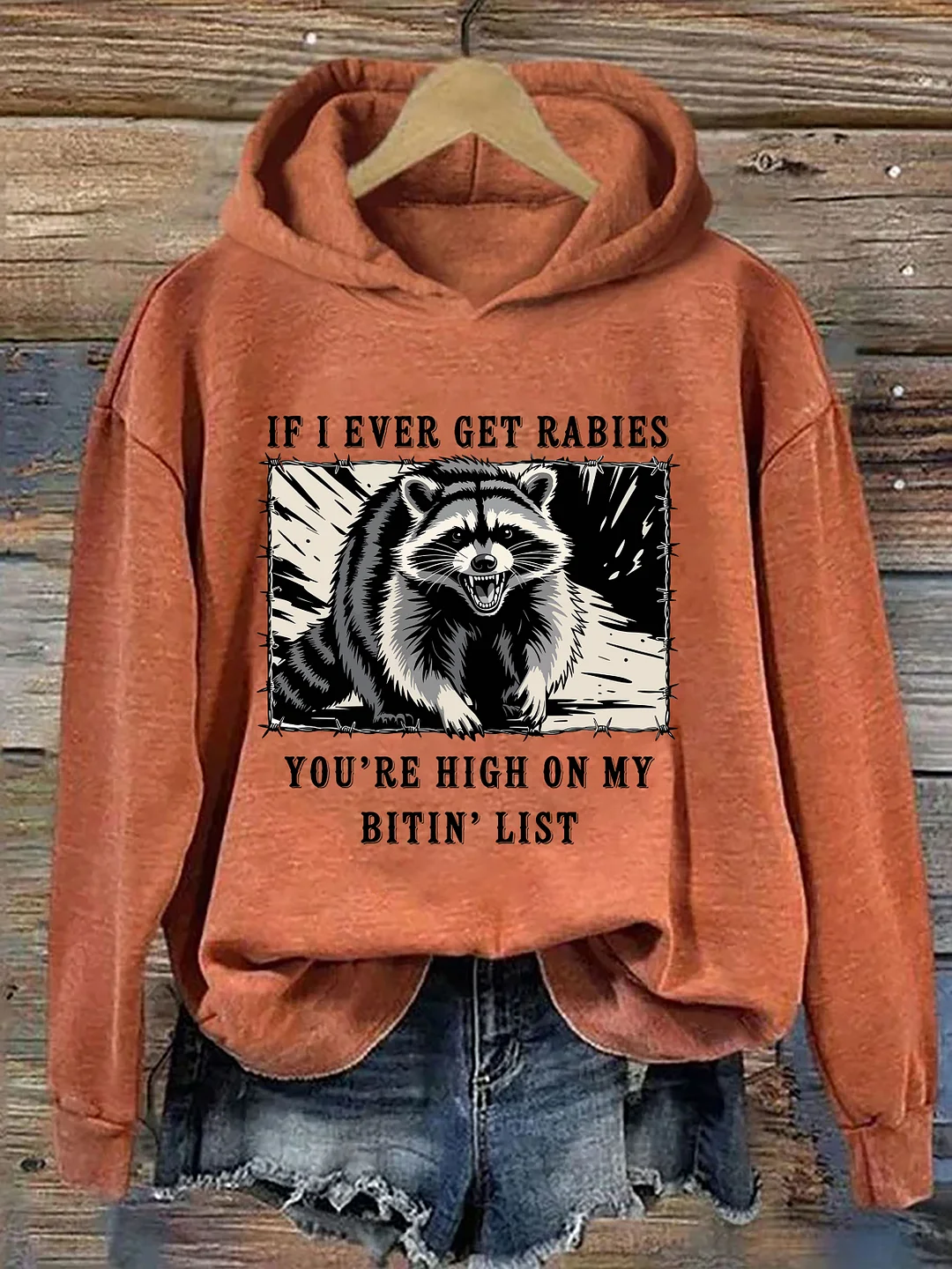 Raccoon Rabies Warning Hoodie