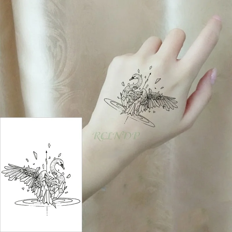 Waterproof Temporary Tattoo Sticker paper aircraft black fake tatto flash tatoo hand leg arm back tattoos for kid men women