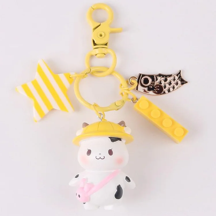 Lucky Cow Kawaii Keychain