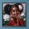 >SALE<5D DIY Full Round Drill Diamond Painting Girl Kit Home Decor Art Craft 30x30cm