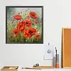 Coquelicot-Ronde Drill Diamant Peinture -40*40CM 