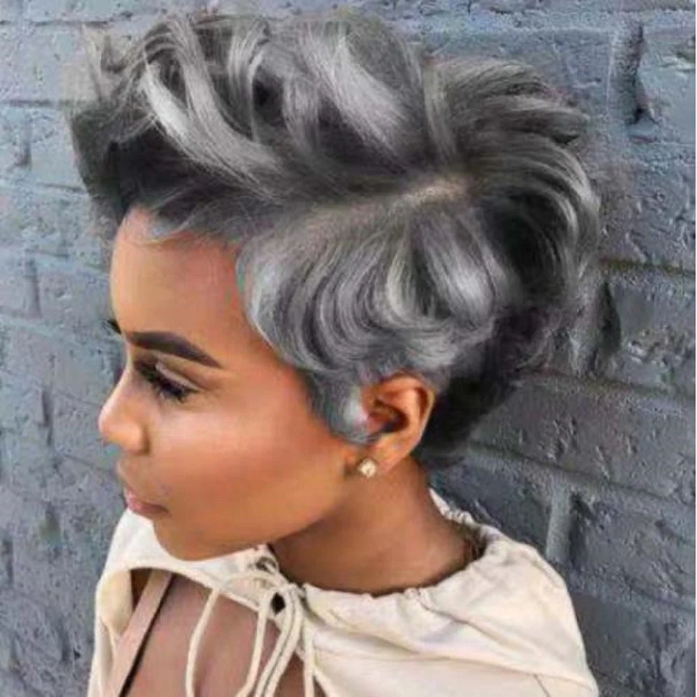 Hot Selling Wigs European and American Fashionable Women's Mixed Color Short Curls | EGEMISS