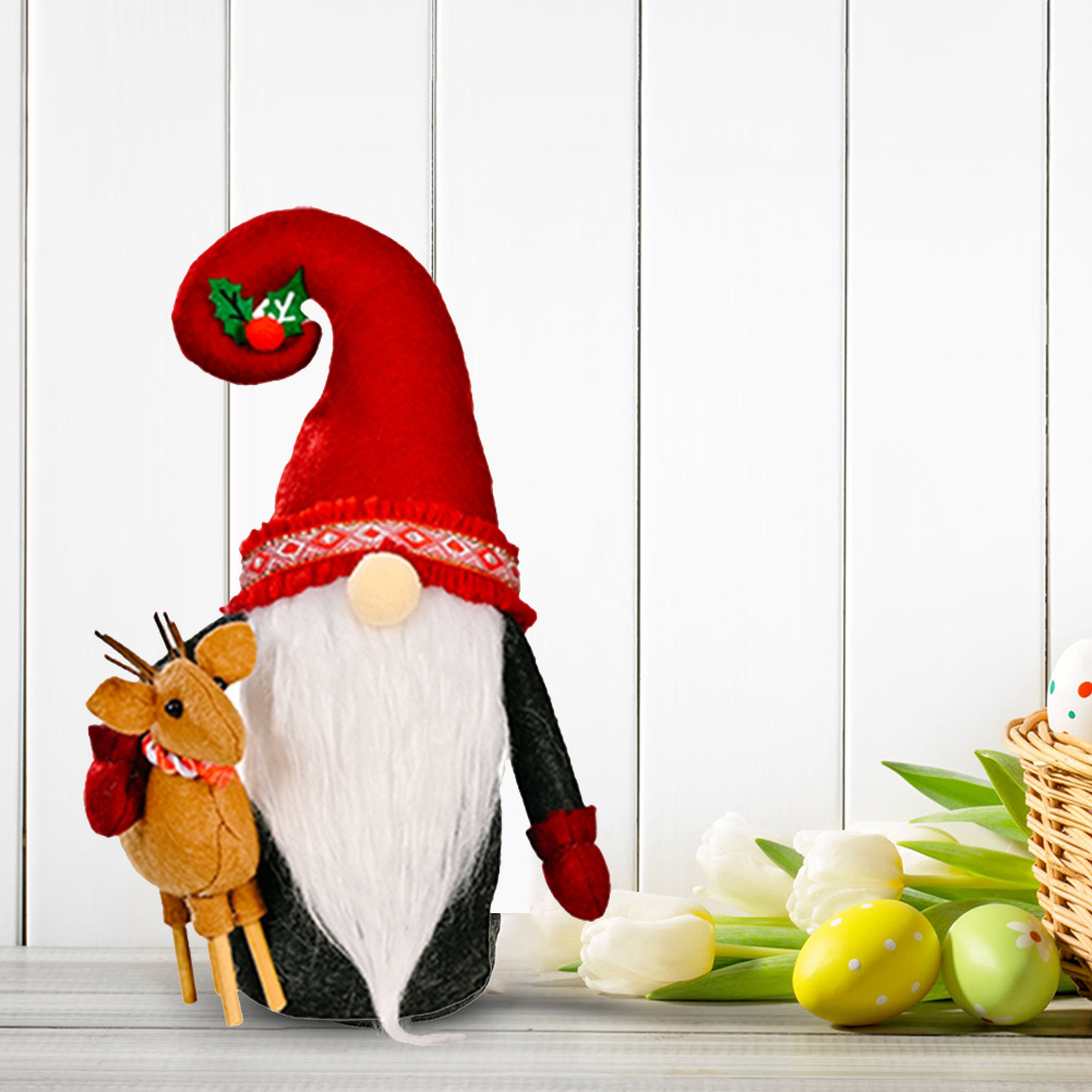 

Christmas Faceless Gnome Mini Plush Doll Rudolph Elf Ornaments Nordic Dwarf, 501 Original