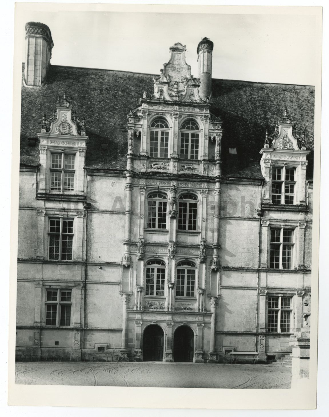 Historic France - Vintage Publication Photo Poster paintinggraph - Chateau d'Azay-le-Rideau