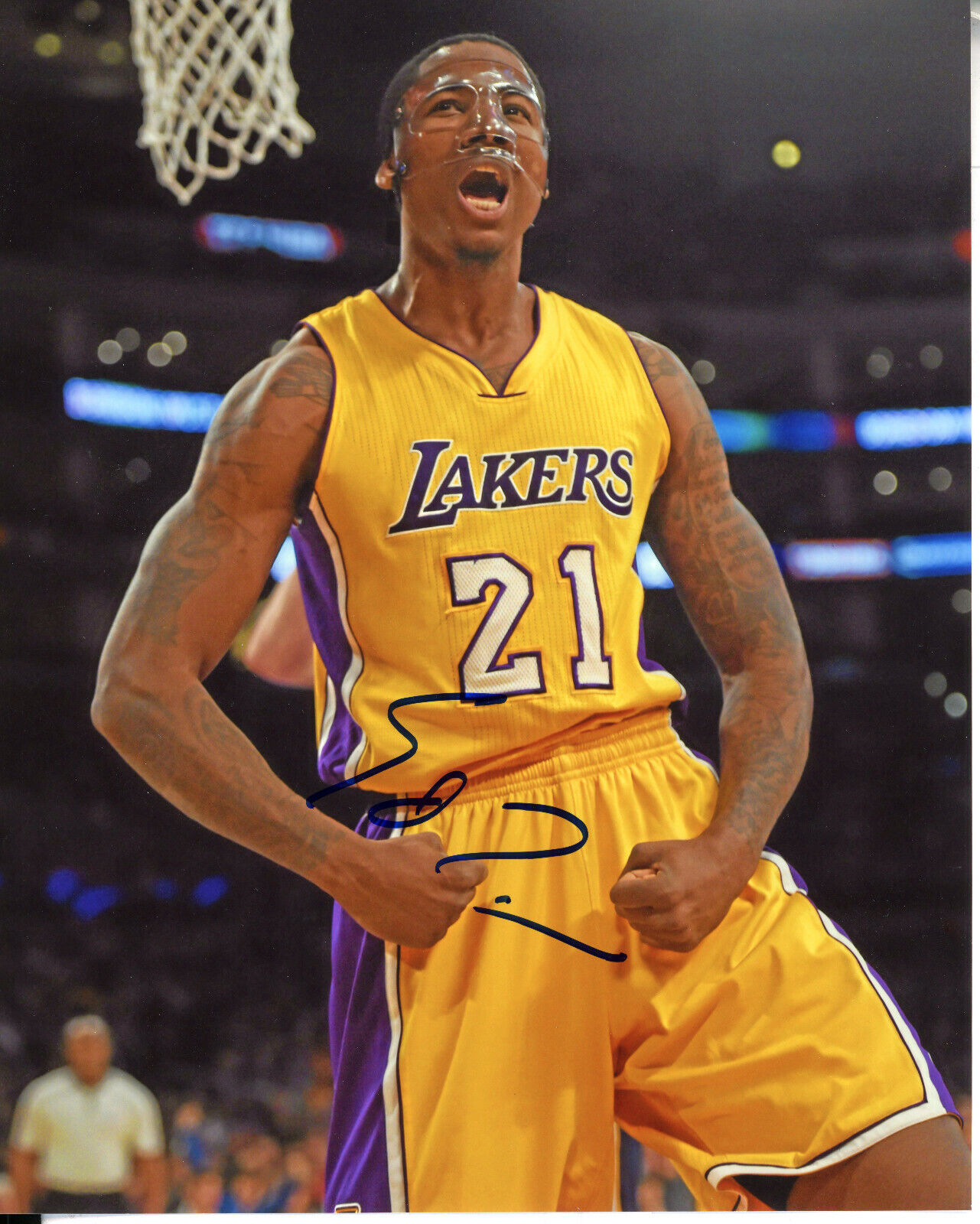 Ed Davis Autographed 8x10 Los Angeles Lakers#S1512