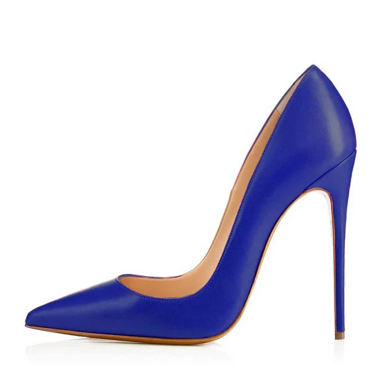 Cobalt Blue Office Pointy Toe Stiletto Pumps Vdcoo