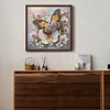 5D DIY Partial Special Shaped Drill Diamond Painting Kit Butterfly Decor 30x30cm (A)