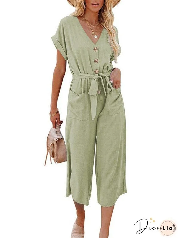 Button-Down Jumpsuit
