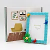 Flower Crab DIY Building Block Photo Frame Kit,Creative Handmade Assembled Photo Frame Handmade Craft Gift Home Tabletop Display Decor