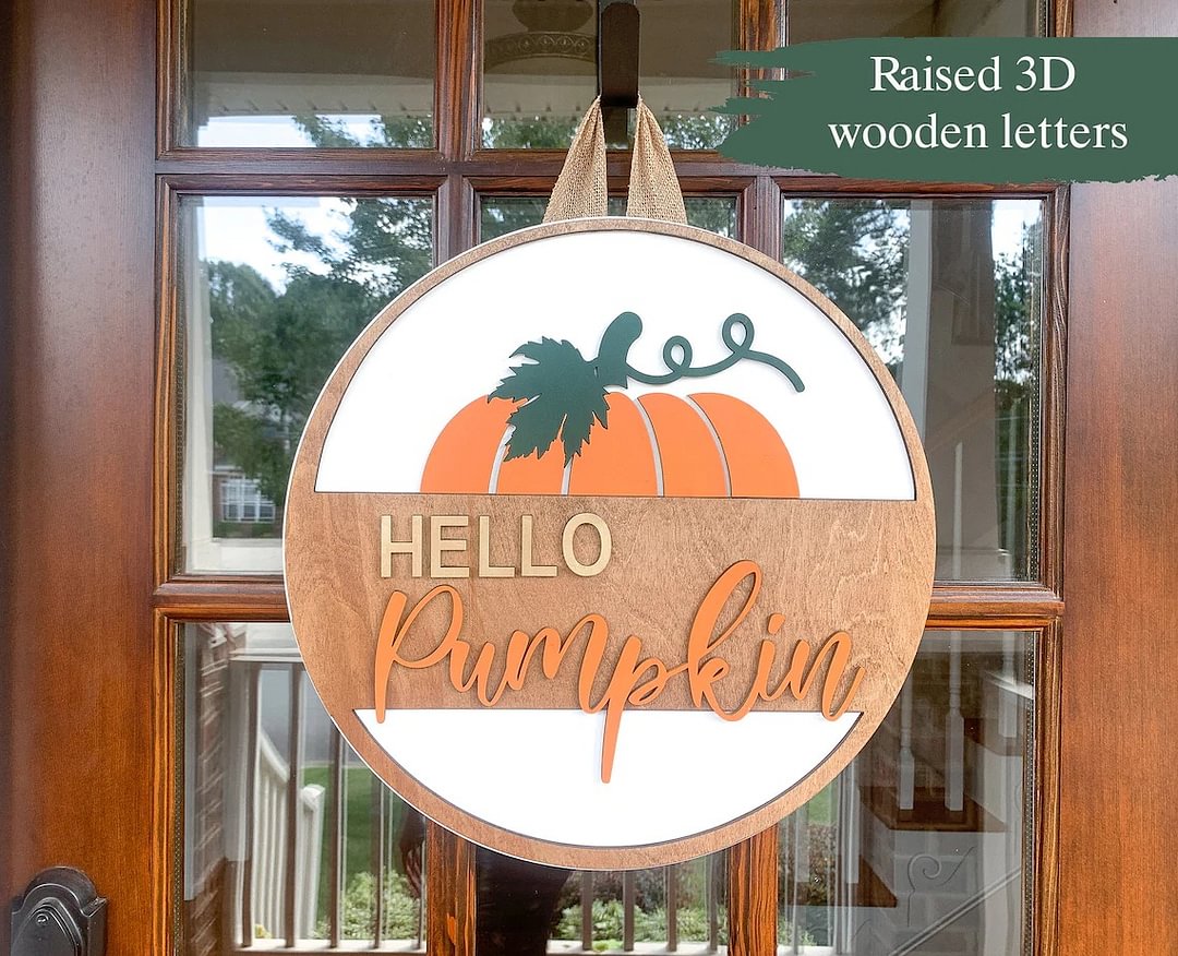 Hello Autumn Door Hanging Sign - Autumn sale 40% discount