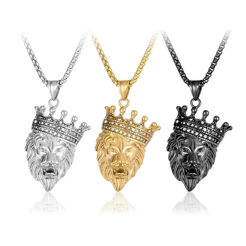 Jewelry Basic Modern Style Classic Style Lion 304 Stainless Steel Pendant Necklace