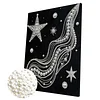 (30x40cm)Starry DIY Pearl Painting Framed Grape Handmade Pearl Material Art Kit Living Room Decor