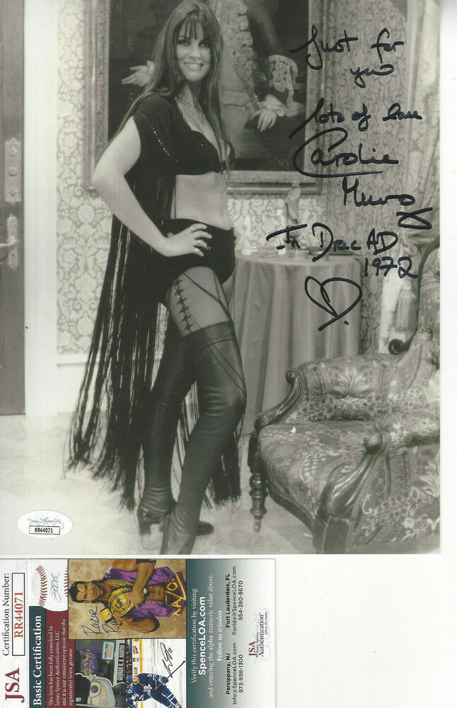 Dracula A.D. 1972  Caroline Munro autograph 8x10 sexy b/w  Photo Poster painting  JSA Certified