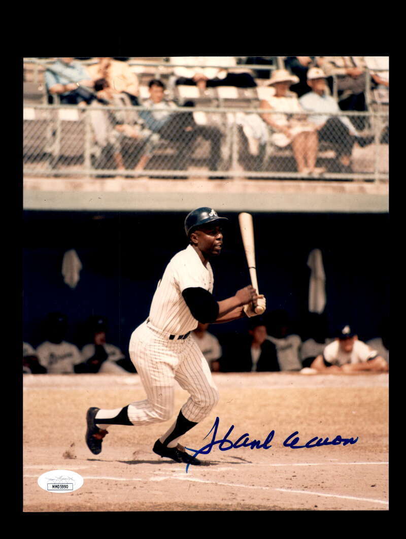 Hank Aaron JSA Coa Signed 8x10 Photo Poster painting Autograph