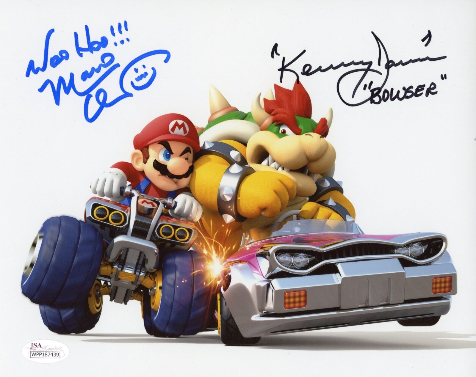 CHARLES MARTINET & KENNY JAMES Signed Nintendo SUPER MARIO 8x10 Photo Poster painting JSA COA B