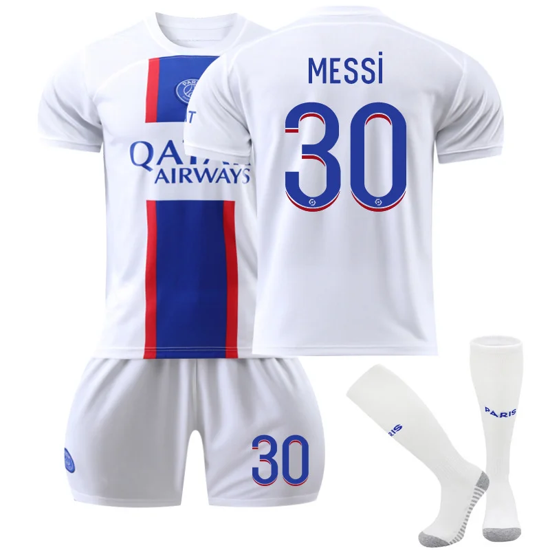 PSG Jersey Kids Paris Jersey, 2023 New Football Jersey Kit for Kids Adults  Football Training Jerseys, #7 10 30 Messi Mbappe Neymar Jersey