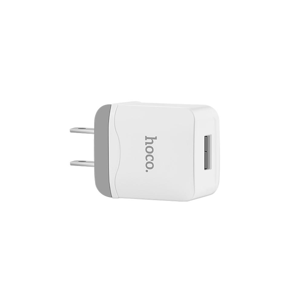 

HOCO C22 USB Charger Adapter 2.4A Smart Fast Charging Travel Adapter US, 501 Original