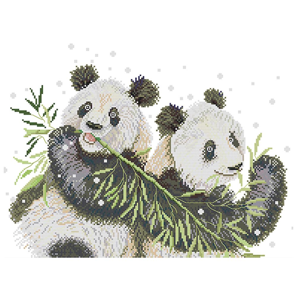 

Two Pandas - 14CT Stamped Cross Stitch - 45*35cm, 501 Original