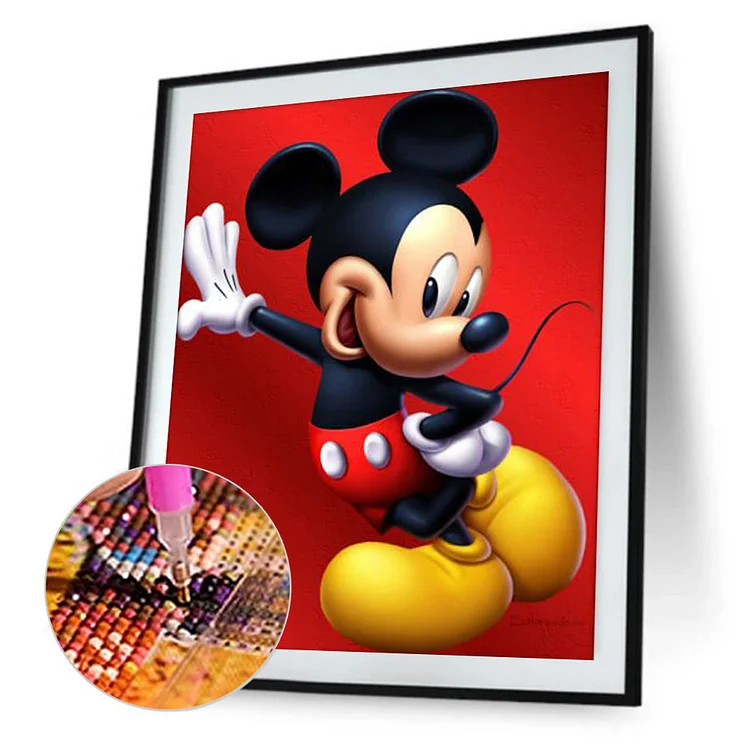 Glass Painting Mickey Mouse 30*40cm(canvas) full round drill diamond  painting