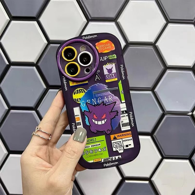 Pokemon Gengar Kirby Cute Phone Case weebmemes