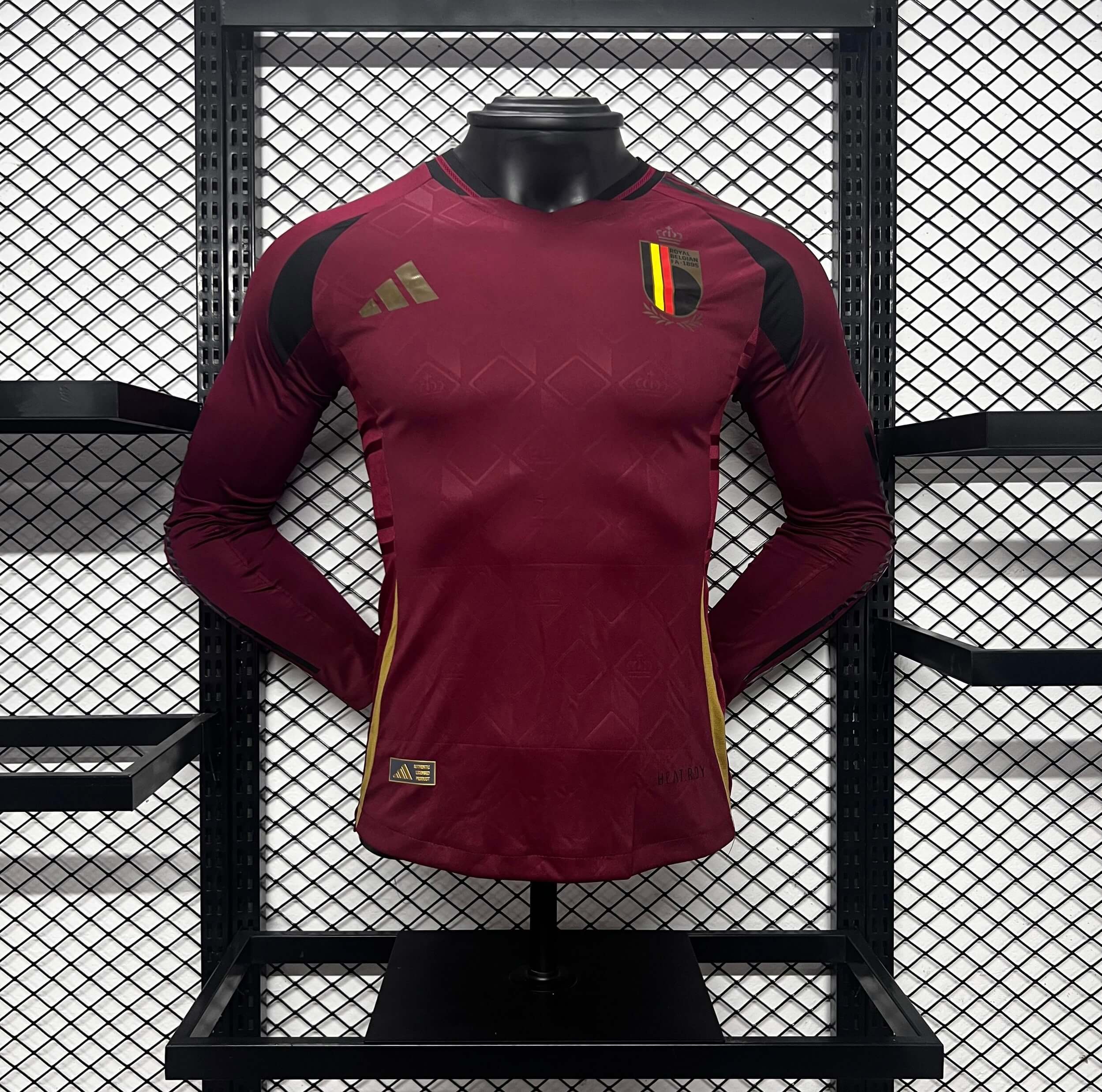 Belgium 2024 Home Stadium Long Sleeve Jersey - Player Version