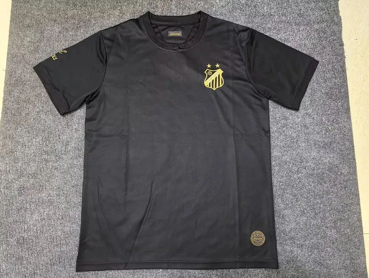 2526 New Season Santos Home Black Neymar 10 Special Edition Jersey