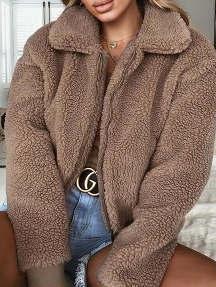 🔥NEW HOT SALE✨High Quality✨Women's Double Breasted Coat with Plush Lining main image 0