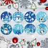8pcs DIY Diamond Painting Coaster Kit With Holder - Winter Snow