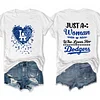 Just A Woman Who Loves Her Dodgers Tee