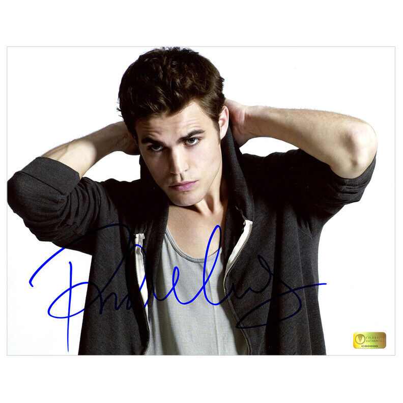 Paul Wesley Autographed The Vampire Diaries Casual 8×10 Photo Poster painting