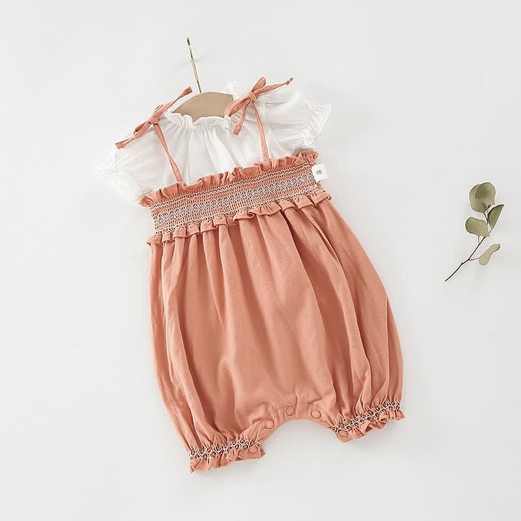 Baby Ruffled Blouse and Suspender Set