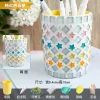 Glass Mosaic Art DIY Kit With Wood Pen Holder Square Crystal Mosaic Supplies Art Kit 
