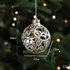 Electroplated Silver Platic Hanging Decors for Christmas Tree 