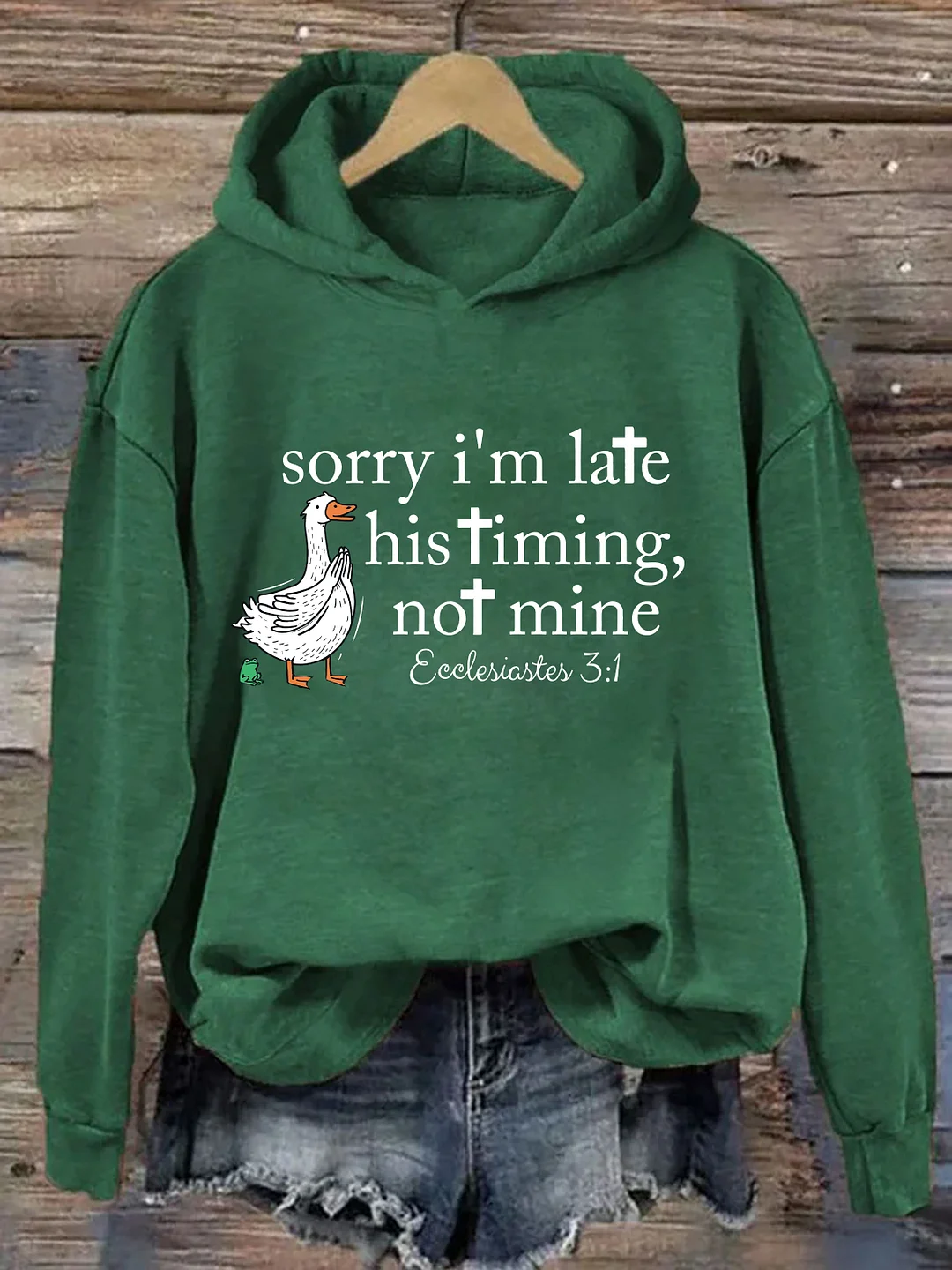 Sorry I'm Late Goose Hoodie