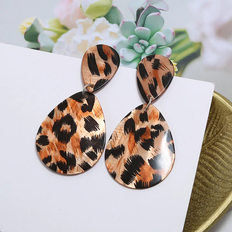 Leopard Acrylic Earrings