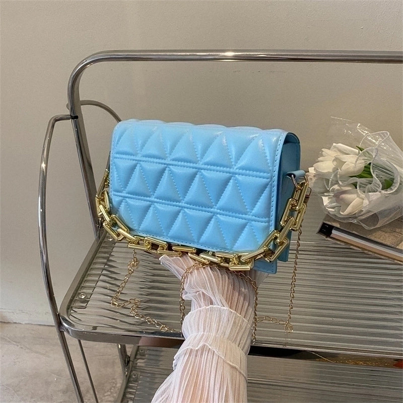 Women’s Medium Summer Pu Leather Elegant Streetwear Square Bag