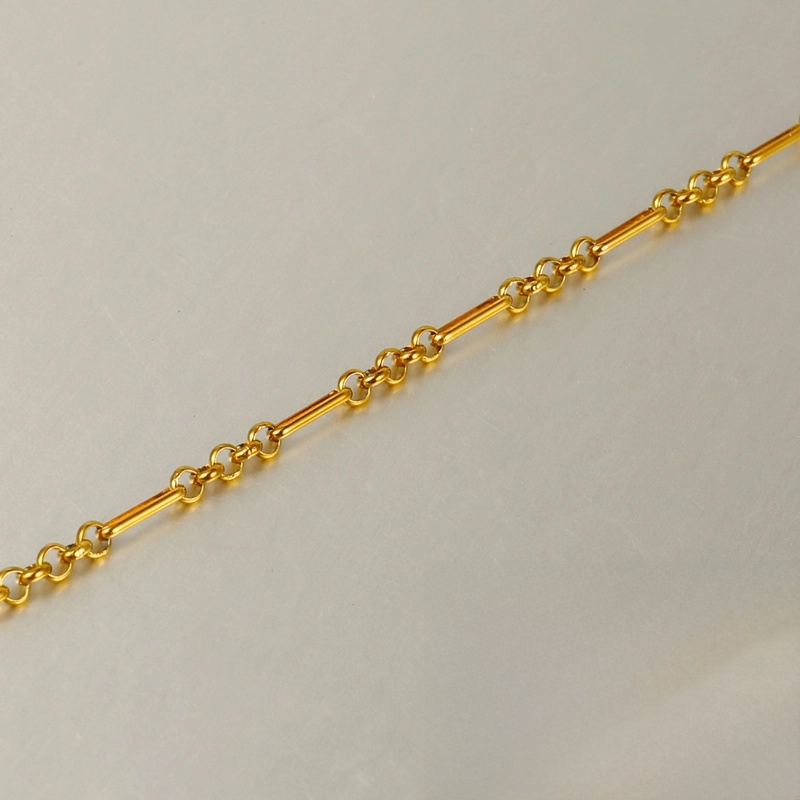 1 Piece 304 Stainless Steel 18K Gold Plated Cable Chain Snake Chain 42+5cm Jewelry Accessories Chain