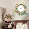 DIY Daisy Mushroom Diamond Clock Art Pendant Home Wall Decoration Crafts