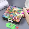 (US Local)Dragonfly Diamond Painting Memo Pad Holder Mosaic Kit for DIY Art Craft